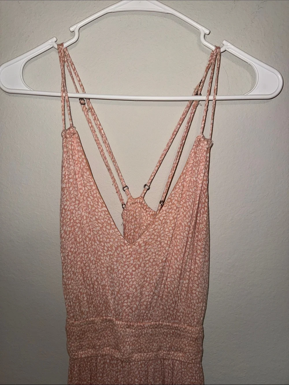 Abercrombie & Fitch Peach Floral Maxi Dress - Med Tall